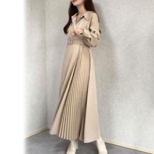 JUNOAH（ジュノア） ポロリブニットドッキングワンピース （ブラック