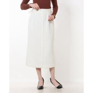 カールパークレーン KarLParkLane ファンシーツイードフリンジロングタイトスカート