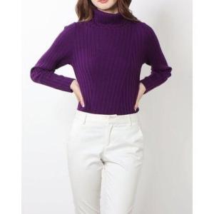 カールパークレーン KarLParkLane ナナメリブタートルニット