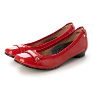 キビラ KiBERA 【幅Mサイズ】ヒールバレエシューズ （レッド）