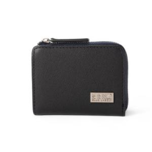 カンザン KANZAN 小銭入れ メンズ 本革 カード入れ付き コインケース ブランド スリム 角シボ レザー （ネイビー）