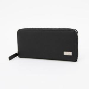カンザン KANZAN 財布 メンズ 長財布 本革 ラウンドファスナー ブランド スリム 角シボ レザー （ブラック）