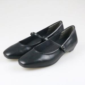 カルックス ライト KALUX LIGHT 99g スクエアトゥ 柔らか 2.5cmヒール フォーマル ストラップパンプス （ブラック）