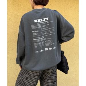 ケルティ KELTY 【SETUP7限定別注】バックロゴ ピグメントスウェット （ブラック）