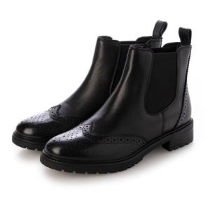 キスコ KISCO ウィングチップサイドゴアブーツ （BLK）