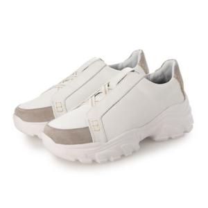 キスコ KISCO ボリュームソールスニーカーローカット （WH）