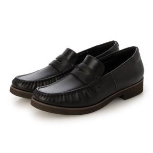 キスコ KISCO スクエアトゥペニーローファー （BLK）