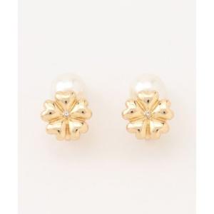 組曲 【2WAY・Flower Collection】フラワー×パールライク イヤリング （ゴールド系）