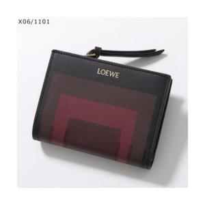 ロエベ LOEWE LOEWE × Albers 二つ折り財布 C643NCW レザー ロゴ （X06/1101/NEGRO-BURDEOS）