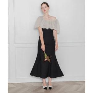 レジャ Leja 3WAYフラワーチュールアシンメトリーIラインドレス2