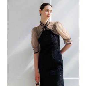 LEJA-ハイネック花柄レースマーメイドフレアロングドレス : マルイ