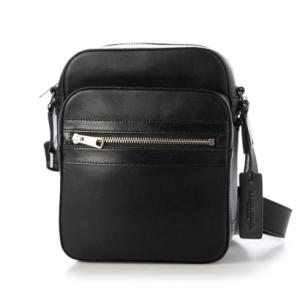 レザーラボラトリー Leather Laboratory 牛革 縦型ショルダーバッグ ブラック