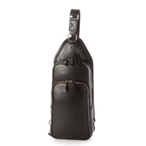 レザーラボラトリー Leather Laboratory オイルレザー 本革ボディバッグ ワンショルダーバッグ （DARK BROWN）