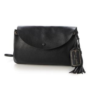 レザーラボラトリー Leather Laboratory 1枚革で作った本革のポシェット （BLACK）