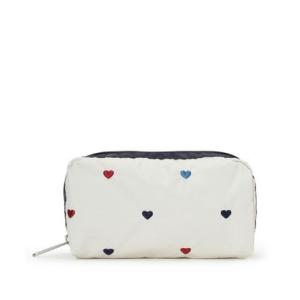 レスポートサック LeSportsac RECTANGULAR COSMETIC （トリコロールハートエンブロイダリー）