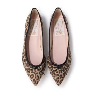 バレエシューズ パンプス 大人気レオパード柄 ポインテッドトゥバレエ