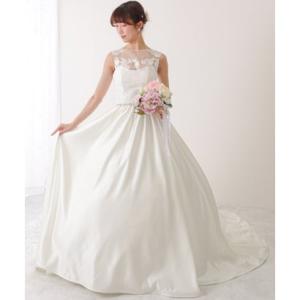 レースレディース Lace Ladies チュールトップス付き 2WAY ハートネック プリンセスライン ウエディングドレス （ホワイト）
