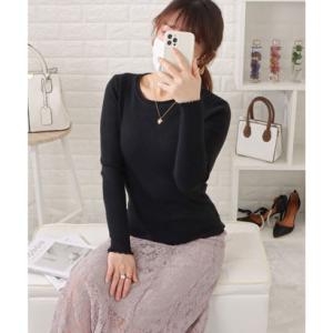 レースレディース Lace Ladies ラウンドネックメロウプルオーバー （ブラック）