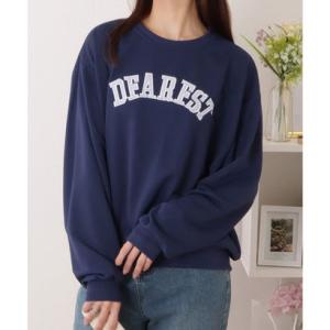 レースレディース Lace Ladies カレッジ ロゴ 長袖 スウェット プルオーバー （ネイビー...