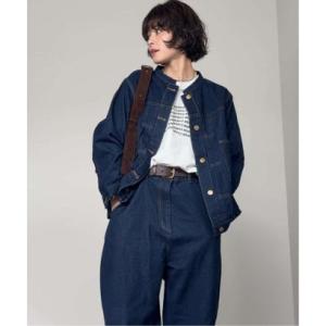 エルビーシー LBC LBCデニムノーカラージャケット （ネイビー）