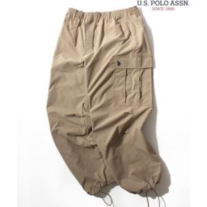 U.S.POLO ASSN./ユーエスポロアッスン USPA 撥水 UVカット ストレッチ ワイド カーゴパンツ/イージーパンツ/レディース メンズ