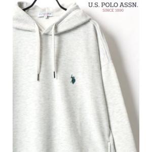 U.S. POLO ASSN./ユーエスポロアッスン USPA ビッグシルエット ワンポイント刺繍 スウェット パーカー  メンズ レディース ユニセ
