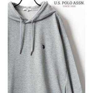 U.S. POLO ASSN./ユーエスポロアッスン USPA ビッグシルエット ワンポイント刺繍 スウェット パーカー  メンズ レディース ユニセ