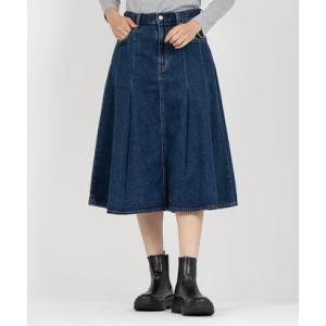 リーバイス LEVI'S リーバイス/Levi's PLEATED MIDI SKIRT SLIGHTLY CIRCULAR （ダークインディゴ）