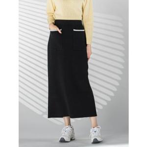 ラ エフ la.f… 配色トリムスカート≪手洗い可能≫ （ブラック）
