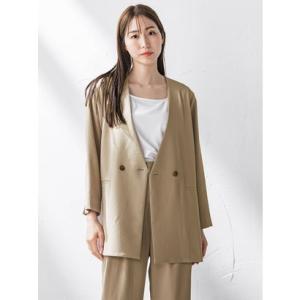 ラ エフ la.f… キレリジャケット≪手洗い可能≫ （キャメル）