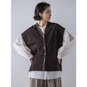 ラ エフ la.f… ラメニットジレ≪手洗い可能≫ （ブラウン系その他）