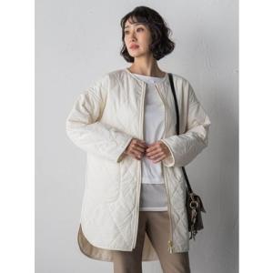 ラ エフ la.f… 【WEB限定】リバーシブルファーキルトコート （オフホワイト）