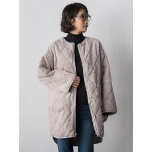 ラ エフ la.f… 【WEB限定】リバーシブルファーキルトコート （ベージュ）