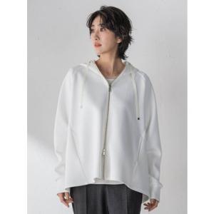 ラ エフ la.f… ストレッチダンボールジップパーカー （オフホワイト）