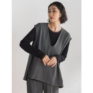 ラ エフ la.f… ハイストレッチカルゼジレ （チャコールグレー）