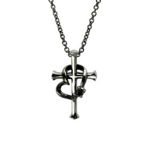 ララクリスティー LARA Christie ララクリスティー ネックレス メンズ ラヴァーズクロス BLACK Label p5805ーb （シルバ