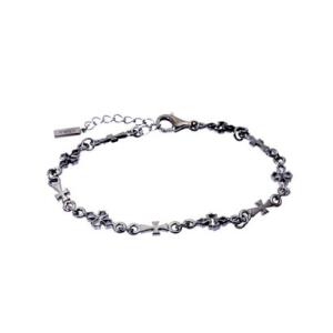 ララクリスティー LARA Christie ララクリスティー ブレスレット メンズ シルバー テンプルクロス BLACK Label （シルバー）