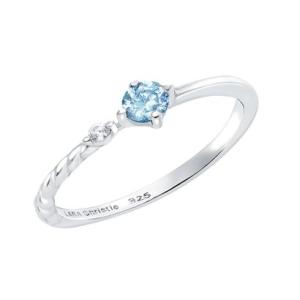 ララクリスティー LARA Christie ピンキーリング レディース シルバー925 シルバー カラー ジルコニア sv925  リング 指輪 （