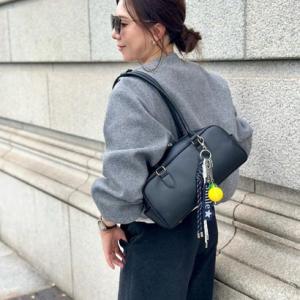 ラ バガジェリー LA BAGAGERIE 【インスタグラマー Chiyoさん×LA BAGAGERIE】スクエアボストン （ブラック）