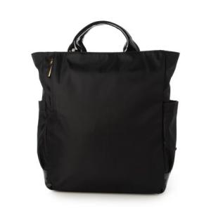 ラ バガジェリー LA BAGAGERIE ツイルナイロン×エナメル リュックサック （ブラック）
