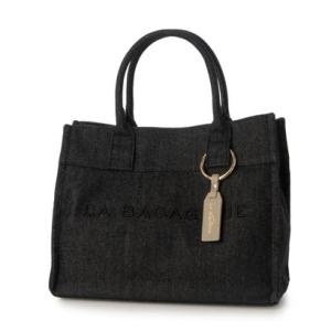 ラ バガジェリー LA BAGAGERIE チャーム付きデニムバッグ Sサイズ （ブラック）