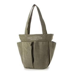 ラフィール LAFIEL 帆布10ポケットトート （カーキ）