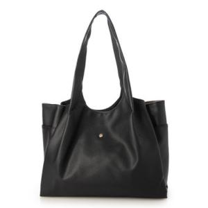 ラフィール LAFIEL 本革風あおりトート （ブラック）