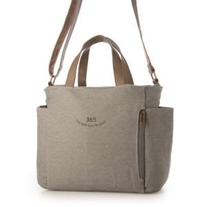 ラフィール LAFIEL 365粗い帆布2WAY手提げ （グレー）