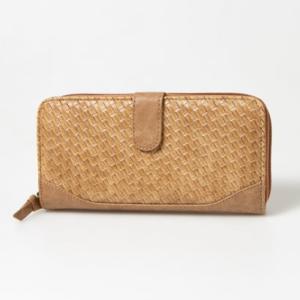 ラフィール LAFIEL 型押しメッシュ長財布 （ベージュ）