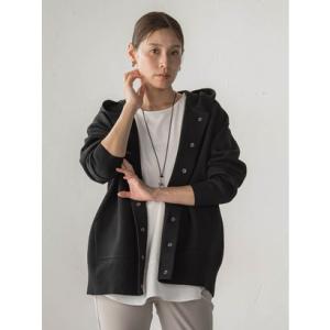 ラ エフ エルサイズ la.f…(Lsize) 【大きいサイズ】スポンジヤーンパーカー （ブラック）