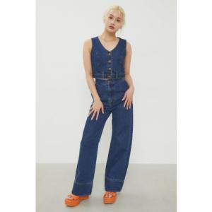 VELA WIDE FLARE DENIMーA BLU