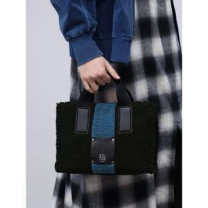 ラシュッド LASUD ボアミニトートバッグ （ブラック）