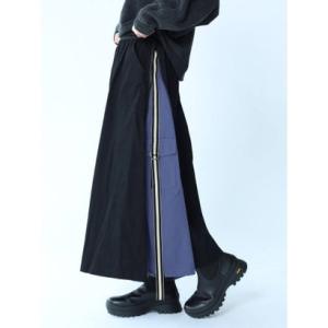 ラシュッド LASUD ジップインラインスカート （ブラック）