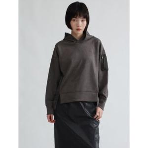 ラシュッド LASUD スウェードタッチフーディー （チャコールグレー）